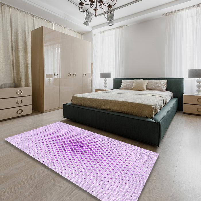 Patterned Purple Rug in a Bedroom, pat1063pur