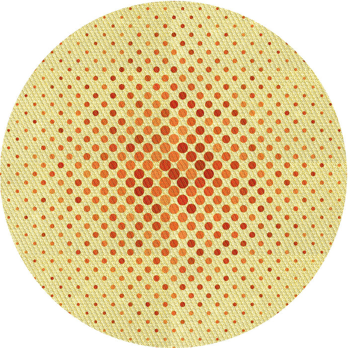 Square Patterned Sun Yellow Rug, pat1063yw