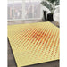 Patterned Sun Yellow Rug in Family Room, pat1063yw