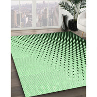 Patterned Mint Green Rug, pat1064grn