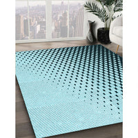 Patterned Electric Blue Rug, pat1064lblu