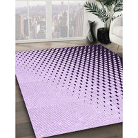 Patterned Bright Grape Purple Rug, pat1064pur