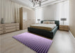 Patterned Bright Grape Purple Rug in a Bedroom, pat1064pur