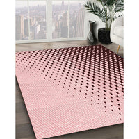 Patterned Brown Red Rug, pat1064rd