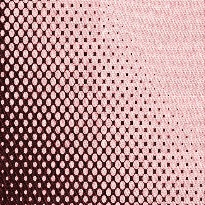 Round Patterned Brown Red Rug, pat1064rd