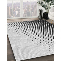 Patterned Platinum Gray Novelty Rug, pat1064