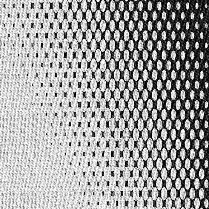 Patterned Platinum Gray Novelty Rug, pat1064