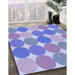 Machine Washable Transitional Blue Rug in a Family Room, wshpat1065blu