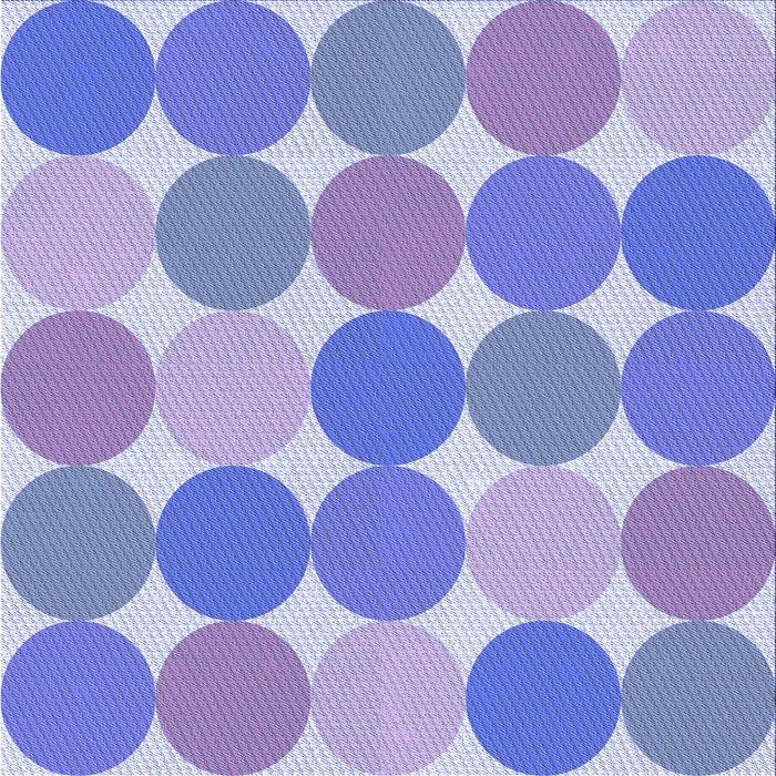 Round Patterned Blue Rug, pat1065blu