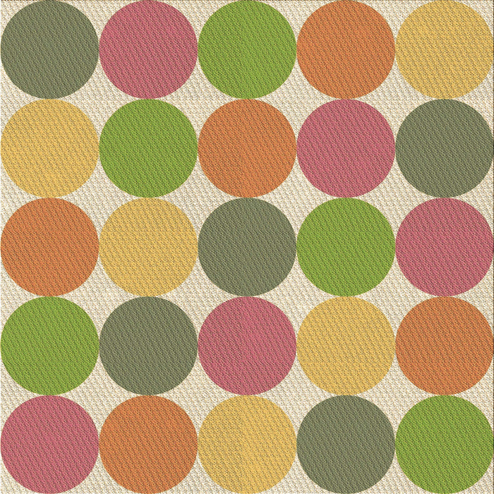 Round Patterned Metallic Gold Rug, pat1065brn