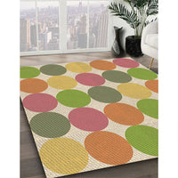 Patterned Metallic Gold Rug, pat1065brn