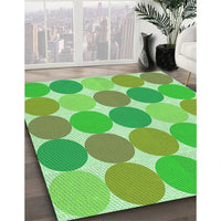 Patterned Emerald Green Rug, pat1065grn