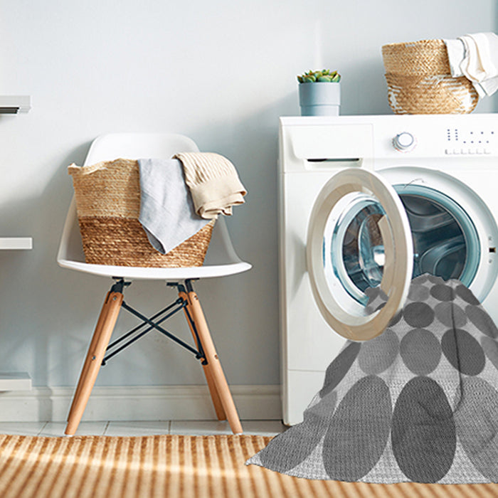 Machine Washable Transitional Cloud Gray Rug in a Washing Machine, wshpat1065gry