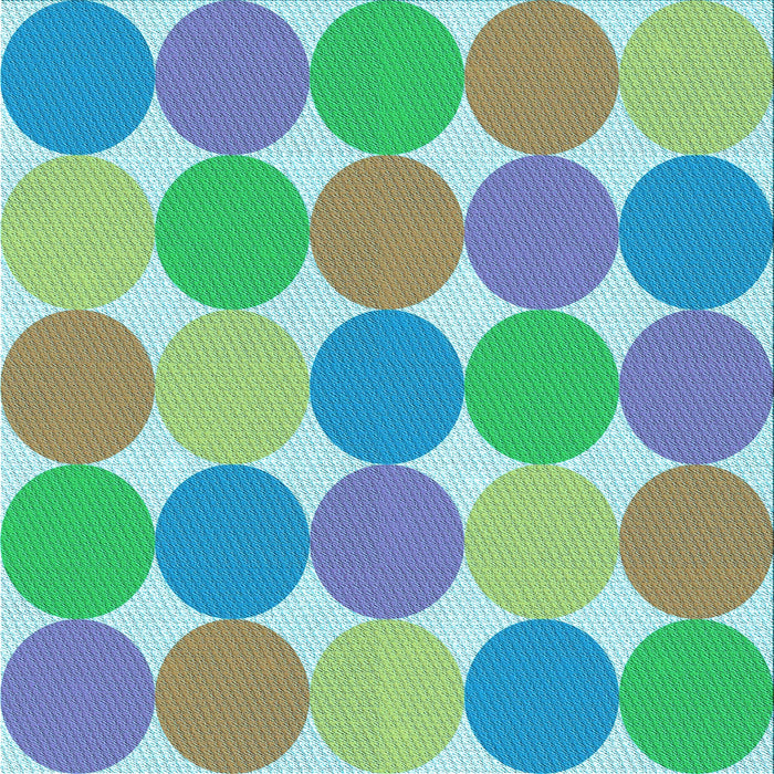 Round Patterned Green Rug, pat1065lblu