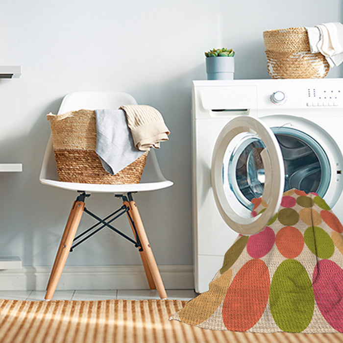 Machine Washable Transitional Red Rug in a Washing Machine, wshpat1065org
