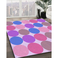 Patterned Bright Lilac Purple Rug, pat1065pur