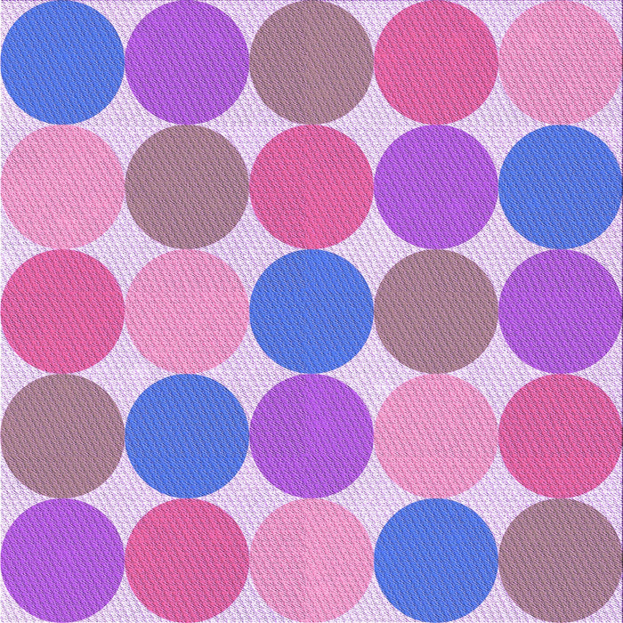 Round Patterned Bright Lilac Purple Rug, pat1065pur