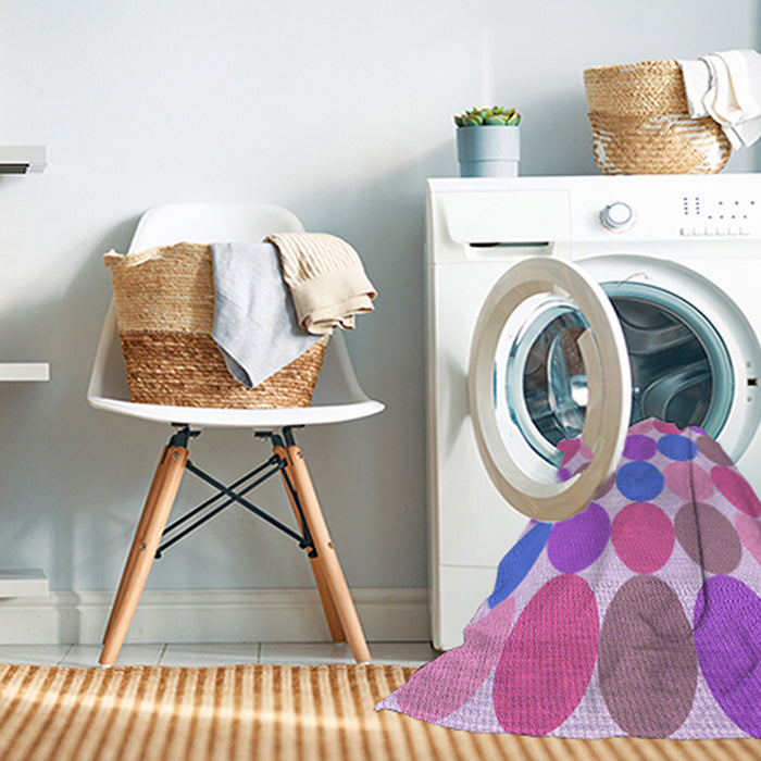 Machine Washable Transitional Bright Lilac Purple Rug in a Washing Machine, wshpat1065pur