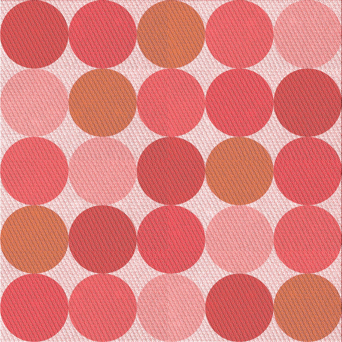 Round Machine Washable Transitional Light Coral Pink Rug, wshpat1065rd
