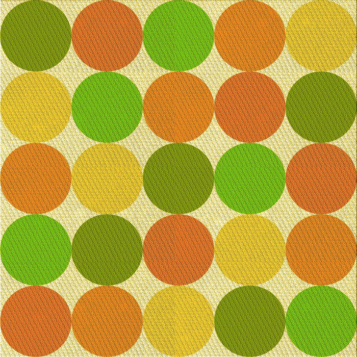 Round Patterned Green Rug, pat1065yw