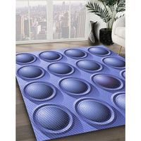 Patterned Sky Blue Rug, pat1066blu