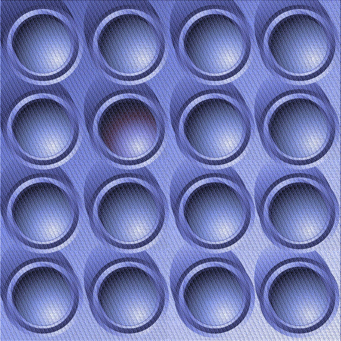 Round Patterned Sky Blue Rug, pat1066blu