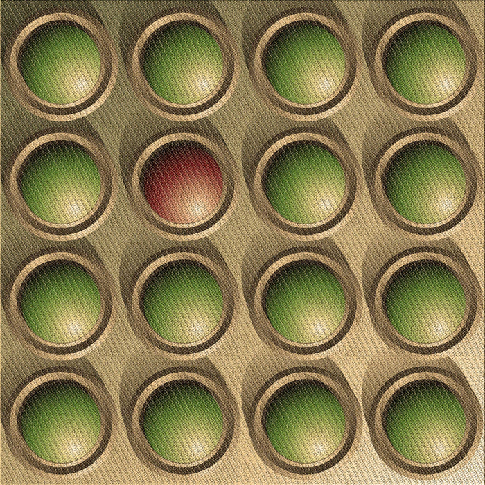 Round Patterned Brown Rug, pat1066brn