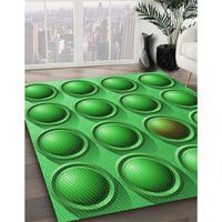 Patterned Green Rug, pat1066grn