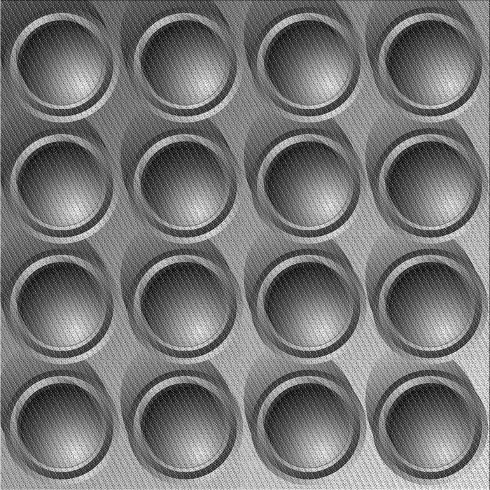 Round Patterned Dark Gray Rug, pat1066gry