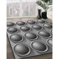 Patterned Dark Gray Rug, pat1066gry