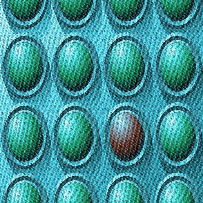 Patterned Teal Green Rug, pat1066lblu