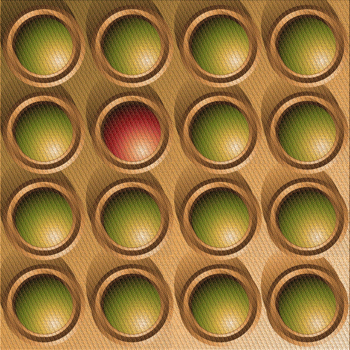 Round Machine Washable Transitional Saddle Brown Rug, wshpat1066org