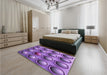 Patterned Purple Rug in a Bedroom, pat1066pur