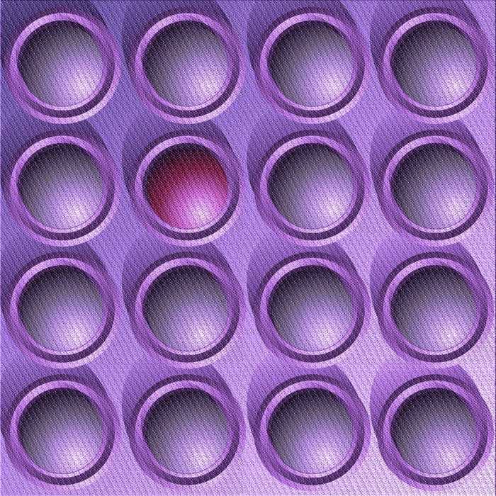 Round Patterned Purple Rug, pat1066pur