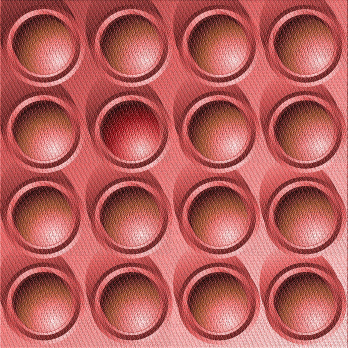 Round Machine Washable Transitional Red Rug, wshpat1066rd