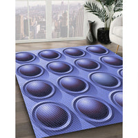 Patterned Sky Blue Rug, pat1067blu