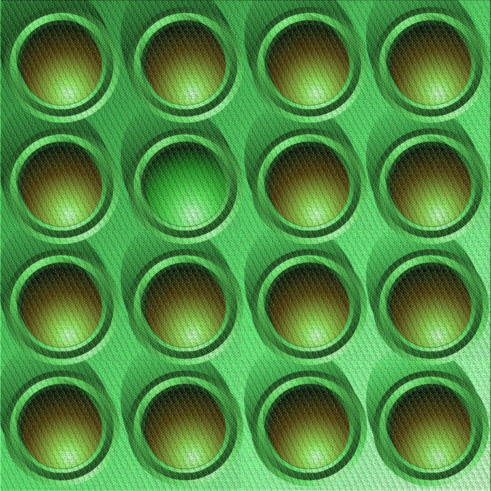 Round Patterned Neon Green Rug, pat1067grn