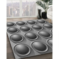 Patterned Black Rug, pat1067gry