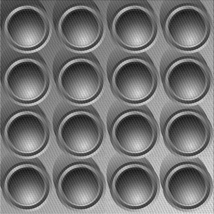 Round Machine Washable Transitional Black Rug, wshpat1067gry