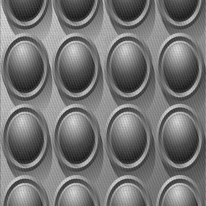 Patterned Black Rug, pat1067gry