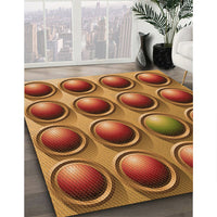 Patterned Orange Rug, pat1067org