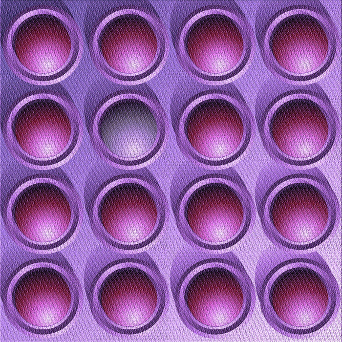 Round Machine Washable Transitional Dark Magenta Purple Rug, wshpat1067pur