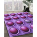 Machine Washable Transitional Dark Magenta Purple Rug in a Family Room, wshpat1067pur