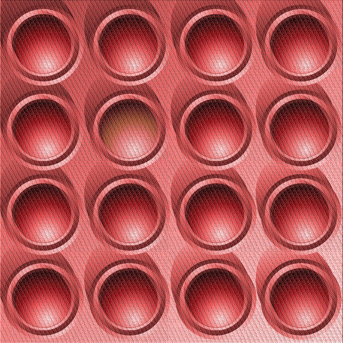 Round Machine Washable Transitional Red Rug, wshpat1067rd