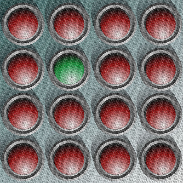 Square Patterned Dark Gray Novelty Rug, pat1067