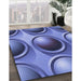 Machine Washable Transitional Sky Blue Rug in a Family Room, wshpat1068blu