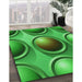 Machine Washable Transitional Green Rug in a Family Room, wshpat1068grn