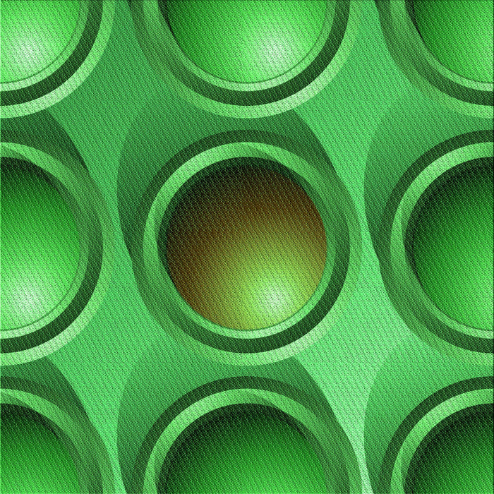 Round Patterned Green Rug, pat1068grn