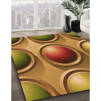 Patterned Saddle Brown Rug, pat1068org