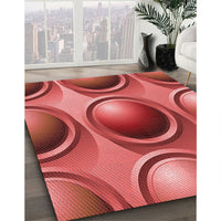 Patterned Red Rug, pat1068rd